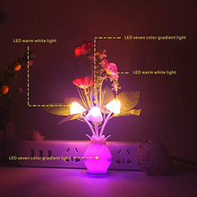 Load image into Gallery viewer, Warmstor 4-Pack Peony Jasmine Flower Mushroom Plug in LED Night Light Auto Dusk to Dawn Sensor for Kid Adult Bedroom,Living Room,Bathroom,Kitchen,Hallway
