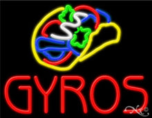 Load image into Gallery viewer, Gyros Handcrafted Energy Efficient Real Glasstube Neon Sign
