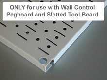 Load image into Gallery viewer, Wall Control Pegboard 2in x 2in C-Bracket Slotted Metal Pegboard Hook for Wall Control Pegboard and Slotted Tool Board  Red
