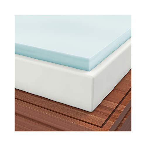 Waterproof Cover included with Twin 1.25 Inch Soft Sleeper 6.5 Visco Elastic Memory Foam Mattress Topper USA Made
