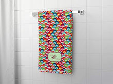 Load image into Gallery viewer, YouCustomizeIt Retro Fishscales Bath Towel (Personalized)
