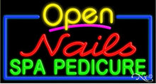 Load image into Gallery viewer, Nails Spa Pedicure Open Handcrafted Energy Efficient Glasstube Neon Signs
