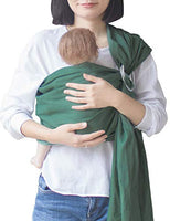 Vlokup Ring Sling Baby Carrier - Soft Linen Cotton Baby Sling Baby Wrap for Newborn Infant Toddler - Green