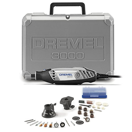 Dremel 3000-2/28 Variable Speed Rotary Tool Kit- 2 Attachments & 28 Accessories- Grinder, Sander, Polisher, Router, and Engraver- Perfect for Routing, Metal Cutting, Wood Carving, and Polishing