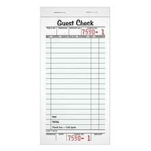 Load image into Gallery viewer, Adams Guest Check Pads, Single Part, Perforated Guest Receipt, 8.6 x 17.2 cm, 50 Sheets per Pad, 10 Pack (525SW)
