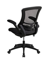 Load image into Gallery viewer, Flash Furniture Mid Back Black Mesh Swivel Task Chair with Mesh Padded Seat and Flip Up Arms
