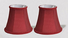 Load image into Gallery viewer, Urbanest Set of 2 Chandelier Mini Lamp Shade 5-inch, Bell, Clip On, Burgundy
