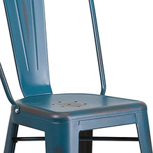 Load image into Gallery viewer, Offex OFX-465918-FF 30&#39;&#39;H Metal Barstool with Back - Distressed Antique Blue
