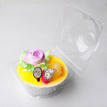 Load image into Gallery viewer, 100 Large Clear Single-Serving Cupcake Containers w/Decorative Stickers
