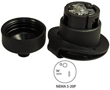 Load image into Gallery viewer, Conntek NEMA 5-20P 20-Amp 125V Charger Inlet with Black Cover
