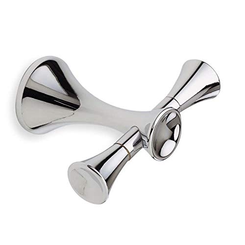 StilHaus CA13-08-638845317726 Cali Collection Brass Double Towel/Robe Hook, Chrome