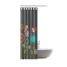 Load image into Gallery viewer, CTIGERS Shower Curtain for Kids Simple Flower and Birds Polyester Fabric Bathroom Decoration 36 x 72 Inch
