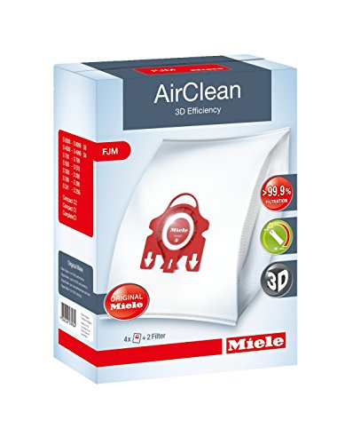 Miele AirClean 3D Efficiency Dust Bag, Type FJM, 12 Bags & 6 Filters