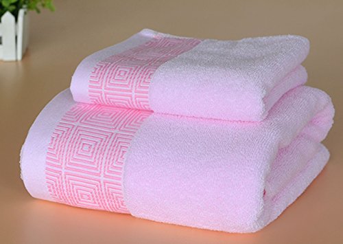 Bath Towels Top Estore Cotton Absorbent Shower Towel (Pink)