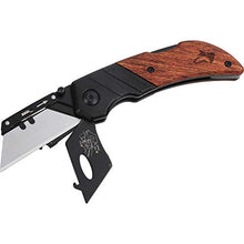 Load image into Gallery viewer, Husky 97211 Wood Handled Folding Sure-Grip Lock Back Utility Knife w/ 1 Disposable Blade Included
