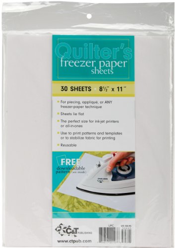 Quilter's Freezer Paper Sheets 8-1/2 Inch x11 Inch 30/pkg
