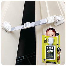Load image into Gallery viewer, Door Buddy Baby Proof Door Lock with Adjustable Strap (Grey). No Need for Baby Gate. Child Proof Room with Litter Box While Cats Enter Easily. Installs in Seconds and is Simple and Convenient to Use.
