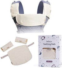 Load image into Gallery viewer, Bebamour Natural Baby Drool and Teething Pad For All Carry Positions Baby Carrier White Drool Bib For Boys &amp; Girls
