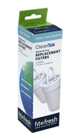 Fit & Fresh CleanTek Filtered Water Bottle Filter Replacement,2 pack