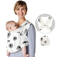 Baby K'tan Print Baby Wrap Infant Carrier for Newborn to Toddler (8-35lb) - Pre-Wrapped Cloth Holder for Babywearing  Breathable Stretchy Sling, Dandelion, XS (W Dress 2-4 / M Jacket up to 36)