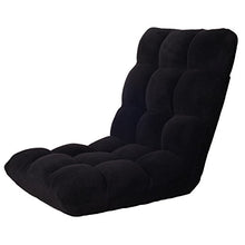 Load image into Gallery viewer, Ollypulse Indoor Thick Padded Five Position Multiangle Adjustable Floor Sofa Chair, Black
