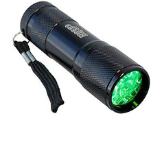 Load image into Gallery viewer, HQRP Pocket Size Powerful Green Light Flashlight with 9 LEDs for Navigation, Night Walking, Fishing
