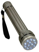 Load image into Gallery viewer, HAWK 5.25&quot;, 12-LED CHROME FINISH FLASHLIGHT WITH TEXTURED HANDLE &amp; STRAP - FL71-L12
