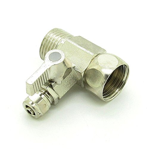 JIUWU1/2-Inch to 1/4-Inch RO Feed Water Adapter Ball Valve Faucet Tap Feed Reverse Osmosis