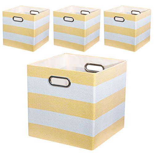 Posprica Storage Bins Storage Cubes  11ãƒâ—11 Foldable Fabric Storage Baskets Organizer Container, 4