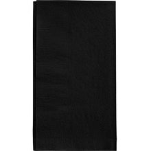 Load image into Gallery viewer, Perfectware 2 Ply Dinner Napkin Black- 100 2-Ply Black Dinner Napkins, 3&quot; Height, 4&quot; Width, 8&quot; Length (Pack of 100)

