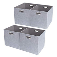 Posprica Foldable Storage Bins,11ãƒâ—11 Fabric Storage Boxes Drawers Cubes Container, Thick And Heav