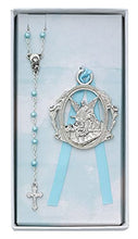 Load image into Gallery viewer, Blue Rosary &amp; Crib Medal
