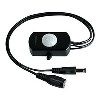 SENSKY BS010L DC 12V to 30V 3A Mini Pir Motion Sensor Switch,Occupancy Sensor Switch for Gun Safe, Kitchen Cabinet, Pantry, Closet led lighting (Black-With Light Sensor)