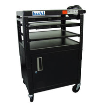 Load image into Gallery viewer, Height Adjustable AV Cart with Security Cabinet
