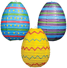Load image into Gallery viewer, Beistle Easter Egg Paper Lanterns, 10-Inch, Multicolor
