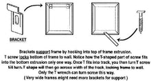 Load image into Gallery viewer, T-Lock security hangers locking hardware set for (25) wood or aluminum picture frames plus free HARDENED wrench! ArtRight
