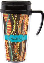 Load image into Gallery viewer, Tribal Ribbons Acrylic Travel Mug with Handle (Personalized)
