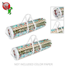 Load image into Gallery viewer, Elf Stor 83-DT5053 Paper Gift Wrap Storage Bag for 31 Inch Rolls | 2 Pack, Large, Clear and White, 2 Count
