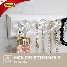 Load image into Gallery viewer, Command HOM-18CR-ES 733353189688 Crystal Knob Jewelry and Scarf Rack, Quartz
