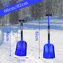 Load image into Gallery viewer, MQUMSA Portable Telescopic Aluminum Utility Car Adjustable Extended Edition Snow Shovel (Blue)
