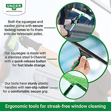Load image into Gallery viewer, UNGER Window Cleaning Kit 4 Piece Starter Set - Window Squeegee, Microfibre Washer with T-Bar Handle, 18L Bucket - Professional Window Cleaner Equipment
