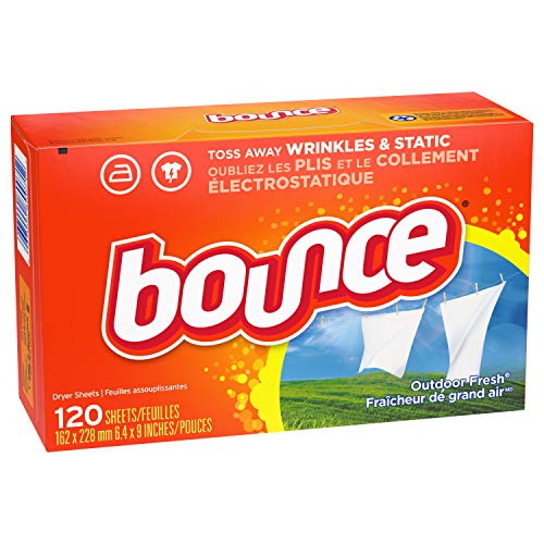 Bounce Fabric Softener Dryer Sheets for Static Control, Outdoor Fresh Scent, 120 Count