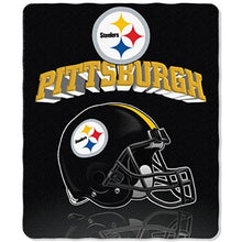 Load image into Gallery viewer, NFL Pittsburgh Steelers Gridiron Fleece Throw, 50-inches x 60-inches
