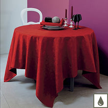 Load image into Gallery viewer, Garnier-Thiebaut, Mille Pensees Scarlet French Jacquard Tablecloth, 71 inches x 118 inches, 100 Percent Cotton
