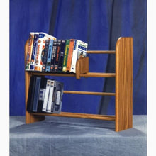 Load image into Gallery viewer, Wood Shed Solid Oak 2 Row Dowel DVD/VHS Rack
