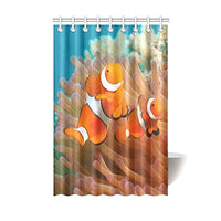 CTIGERS Shower Curtain for Kids Underwater World Beautiful Fishes and Corals Polyester Fabric Bathroom Decoration 48 x 72 Inch