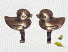 Load image into Gallery viewer, Pack of 3 Sets/Decorative Brass Ducks Wall Hanger/Hook/Key Hook
