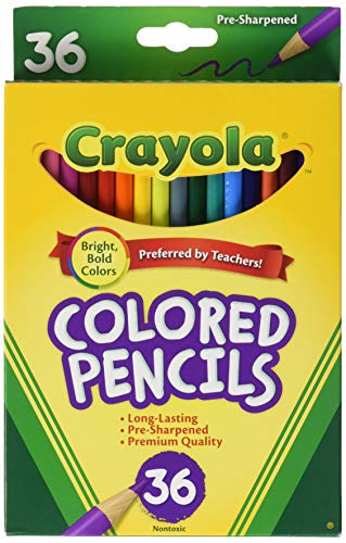 Crayola Colored Pencils 50 Count Nontoxic Bright Bold Colors New