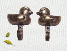 Load image into Gallery viewer, Pack of 3 Sets/Decorative Brass Ducks Wall Hanger/Hook/Key Hook

