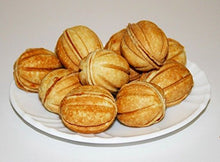 Load image into Gallery viewer, Metal mold form nuts for sweet russian nuts 50 pcs pastry oreshki
